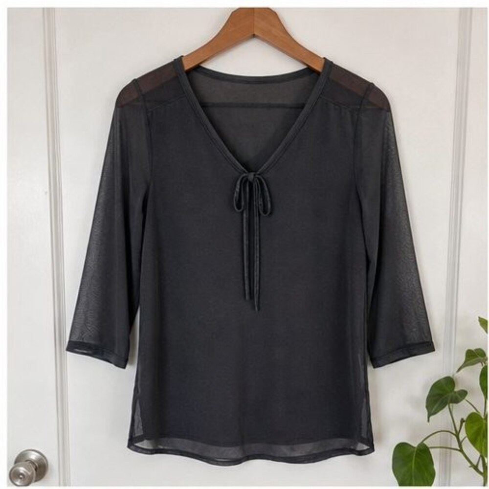 Charcoal V Neck Top